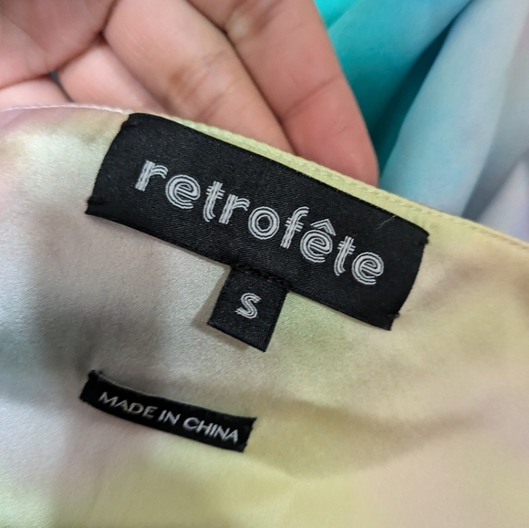 7. NWOT RETROFETE MARLENE DRESS IN MULTI TIE DYE - Picture 7 of 10